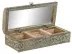Кутия за бижута Home ESPRIT Бял Шампанско Дървен Алуминий 22,5 x 10 x 6,5 cm