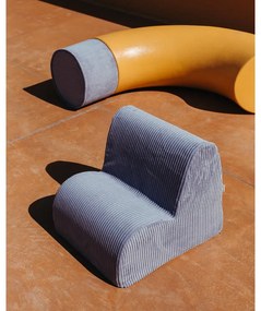 Син детски стол от рипсено кадифе Cloud – Wigiwama