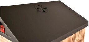 Дървена пушалня 50x50x120cm с метален покрив