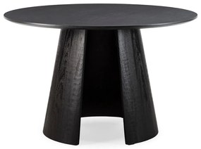 Кръгла трапезна маса с черен плот за маса ø 120 cm Zuri – MOME