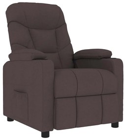 339097 vidaXL Масажен стол, тъмнокафяв, текстил