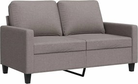 359162 vidaXL 2-местен диван, Таупе, 120 см, плат
