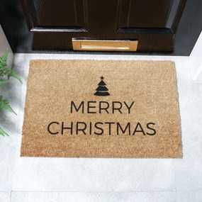 Изтривалка с коледен мотив от кокосови влакна 40x60 cm Merry Christmas – Artsy Doormats