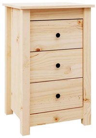 813699 vidaXL Нощно шкафче, 40x35x61,5 см, борово дърво масив