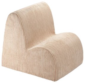 Светлокафяв детски стол от рипсено кадифе Cloud – Wigiwama