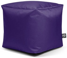 Лилав детски пуф Cube M – So Soft?