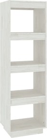 810850 vidaXL Библиотека/разделител за стая, бяла, 40x35x135 см, бор масив