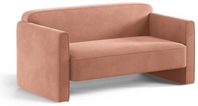 Розов кадифен диван 140 cm Abby – Micadoni