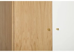 Бял гардероб от дъб 80x190 cm Flora - Woodman