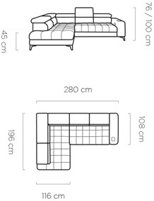 Ъглов диван Baggy-Mporntw-ляв