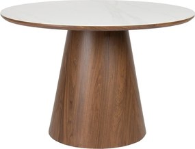 Кръгла трапезна маса с скаменен плот за маса ø 115 cm Almira – White Label