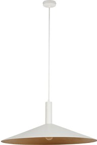Пендел CAPRI 1xE27/15W/230V Ø 70 см бял/меден