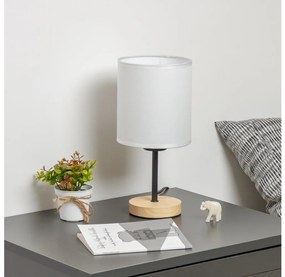 Brilagi - Настолна лампа NUBILA WOOD 1xE27/25W/230V дъб/бял