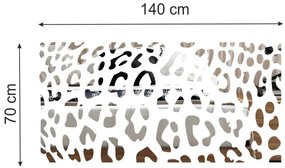 Правоъгълно декоративно огледало с леопардов мотив