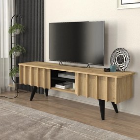 Гемма меламинов ТВ стойка в цвят сеpet дъб 150x35x46.7см.