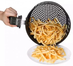 Фритюрник с горещ въздух ZEPHYR ZP 1980 AH , 1600W, 3.2 литра, Дигитален, Таймер, Черен