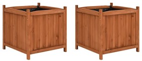47250 vidaXL Повдигнати лехи, 2 бр, 50x50x50 см, чам