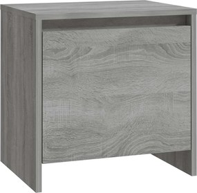 813046 vidaXL Нощно шкафче, сив сонома, 45x34x44,5 см, инженерно дърво