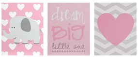 Детски картини в комплект от 3 броя 16x20 cm Dream Big - Premier Housewares