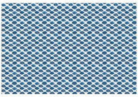 Самозалепващ тапет – Сини миди на бял фон