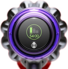 Вертикална прахосмукачка Dyson V11 Fluffу 476550-01 2в1, 185AW, 0.54 л, 125 000 об/мин, Автономия 60 мин, 3 режима, LCD, Никел/червен