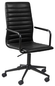 Черен офис стол на колела Wislow Winslow - Actona