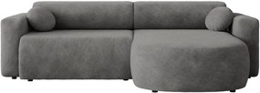 Ъглов диван Nicelo-Тъмно сиво