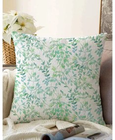 Бежово-зелена калъфка за възглавница от памучна смес Twiggy, 55 x 55 cm - Minimalist Cushion Covers