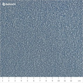 Синьо тапицирано двойно легло с място за съхранение и включена подматрачна рамка 160x200 cm Myra Slim Line – Bonami Selection