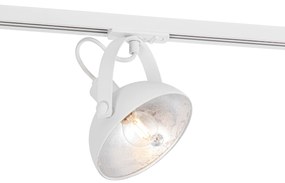 Индустриален релсов прожектор бял със сребърен интериор - Magnax