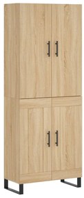 3195814 vidaXL Висок шкаф, дъб сонома, 69,5x34x180 см, инженерно дърво