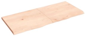 3156318 vidaXL Плот за маса, 140x60x(2-4) см, необработен масивен дъб