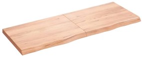 3156388 vidaXL Плот за маса светлокафяв 160x60x(2-6) см обработен масивен дъб