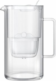 Кана за филтриране на вода Aquaphor Glass 120021, 2.5 л, Стъкло, Брояч, Филтър с магнезий, Бял