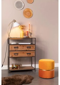 Оранжева кадифена табуретка Bubbly – White Label