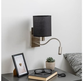 Brilagi - LED Аплик NUBILA 1xE27/25W/230V + LED/3W хром/черен