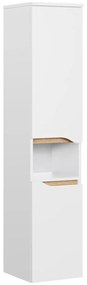 Бял висок висящ шкаф за баня 30x141 cm Set 857 – Pelipal