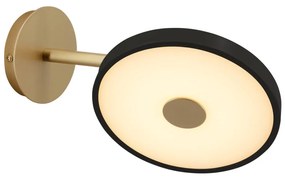 Черна LED затъмняваща се стенна лампа ø 15 cm Asteria Wall Short – UMAGE