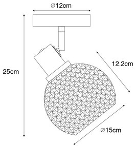 Дизайнерски прожектор черен с димно стъкло - Chico