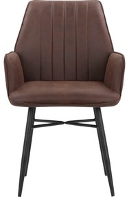 Кафяви тапицирани трапезни столове в комплект 2 бр. Anzo – Støraa