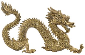 Декоративна фигурка DKD Home Decor Огледало Златен Смола (52 x 14 x 32 cm)