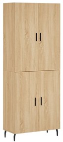 3195694 vidaXL Висок шкаф, дъб сонома, 69,5x34x180 см, инженерно дърво