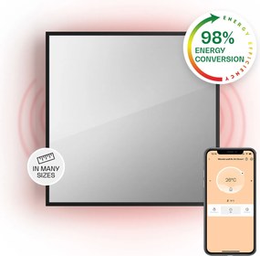 Klarstein La Palma 500 smart, отоплител, 2 in 1, Инфрачервен, 60x60cm, 500W, Огледална предна част