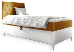 Тапицирано легло  ESME + топер,  90x200, fresh 37,ляв