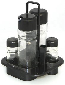 Оливерник пластмаса 160ml + 35ml Черен (407)