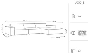 Бежов ъглов диван (десен ъгъл) Jodie - Micadoni Home