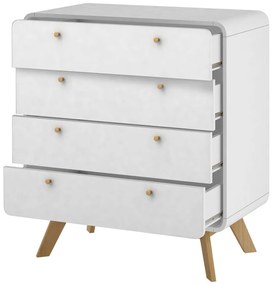 Бял висок скрин 80x88 cm Caitlin – Støraa