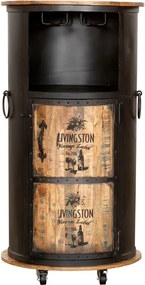 Черен метален шкаф за вино за 9 броя бутилки, 60x115 cm Luni – Interia Home &amp; Living