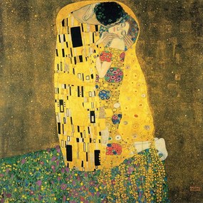 Репродукция на картина на Густав Климт - , 70 x 70 cm The Kiss - Fedkolor