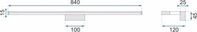 АПЛИК ЗА БАНЯ LED 18W 90CM APP371-1W CHROM